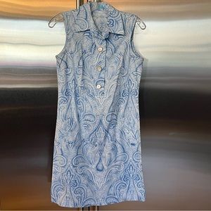 J.McLaughlin blue and white dress